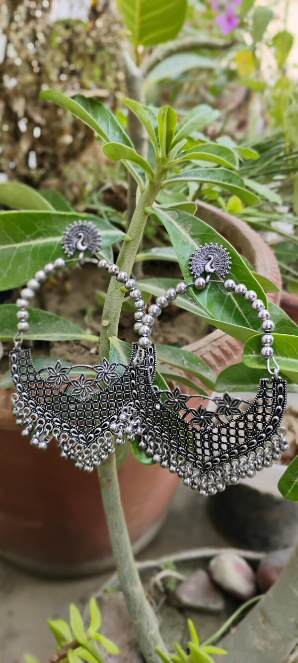 Silver Bloom Hoops